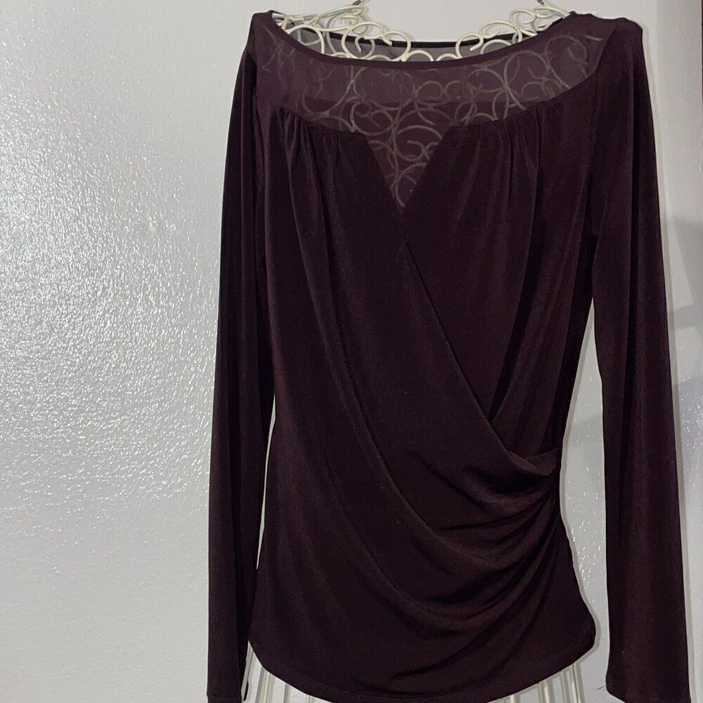 Womans Ann Taylor Top Size S Purple 96 Poly/4 Spandex